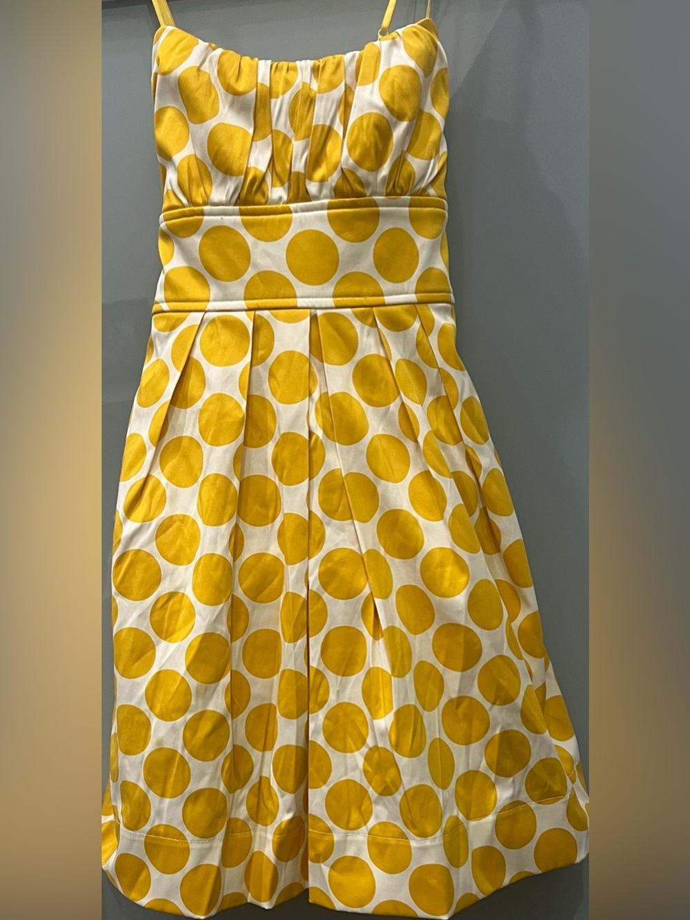 Windsor Mustard Yellow and White Fit and Flare Dress Size 5